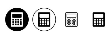 Hesap makinesi simgesi seti. Hesap makinesi simgesi. hesap makinesi vektörü