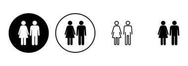 Erkek ve kadın ikonu seti. erkek ve kadın sembolü