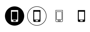 Telefon simgesi ayarlandı. Simge vektörünü ara. telefon sembolü