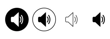 Hoparlör simgesi hazır. Hacim simgesi vektörü. Hoparlör ikon vektörü. ses sembolü