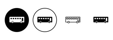 Otobüs simgesi seti. bus vektör simgesi