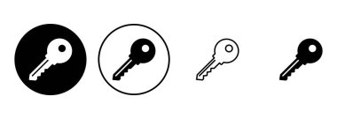 Anahtar simgesi ayarlandı. Anahtar vektör simgesi. Anahtar simgesi