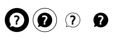 Soru simgesi ayarlandı. soru işareti vektörü.