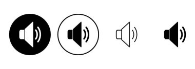 Hoparlör simgesi hazır. Hacim simgesi vektörü. Hoparlör ikon vektörü. ses sembolü