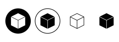 Kutu simgesi seti. kutu vektör simgesi, paket, paket