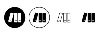 Kütüphane simgesi ayarlandı. eğitim simgesi vektörü