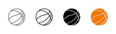 Basketbol ikonu seti. Basketbol ikonu. Basketbol logo vektör simgesi