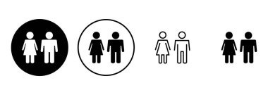 Erkek ve kadın ikonu seti. erkek ve kadın sembolü