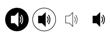 Hoparlör simgesi hazır. Hacim simgesi vektörü. Hoparlör ikon vektörü. ses sembolü