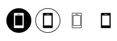 Telefon simgesi ayarlandı. Simge vektörünü ara. telefon sembolü