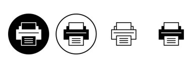 Yazdırma simgesi seti. yazıcı simgesi vektörü. 