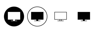 Televizyon ikonu ayarlandı. televizyon simgesi vektörü