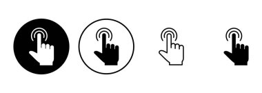 El tıklama simgesi seti. işaret simgesi vektörü. el imleç simgesi vektörü