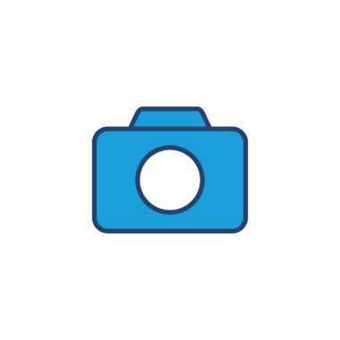 Kamera simgesi vektörü. Fotoğraf makinesi simgesi. kamera fotoğrafçılık simgesi.