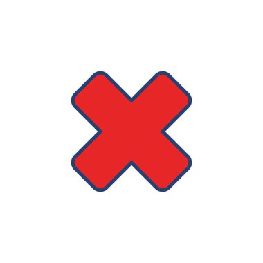 Vektör simgesini kapat. Simge vektörünü sil. çapraz işaret