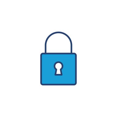 Simge vektörünü kilitle. Asma kilit ikon vektörü. Şifreleme simgesi. Güvenlik sembolü