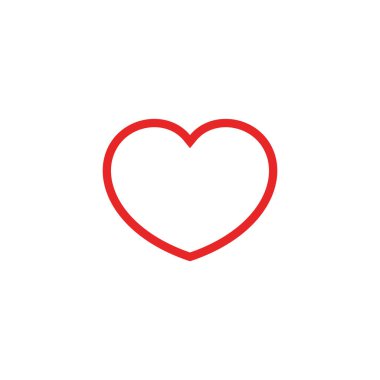 Aşk ikonu vektörü. Kalp ikonu vektörü. Simge vektörü gibi.