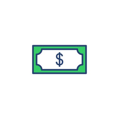 Para ikonu vektörü. Para vektörü simgesi. 