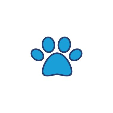 Pençe simgesi vektörü. Pençe izi ikon vektörü. köpek ya da kedi pençesi