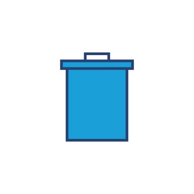 Çöp simgesi vektörü. Çöp kutusu simgesi. Simge vektörünü sil. çöp