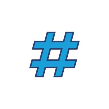 Etiket simgesi vektörü. hashtag sembolü