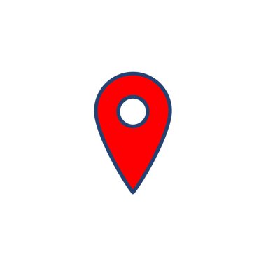 Pin simgesi vektörü. Konum simgesi vektörü. hedef simgesi. harita iğnesi