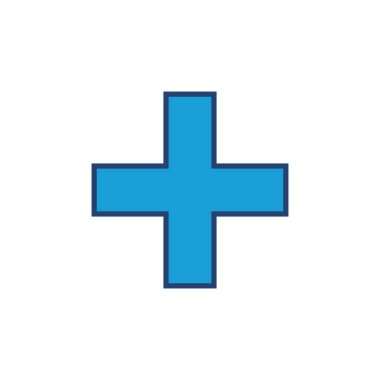 Artı simge vektörü. Artı simge ekle