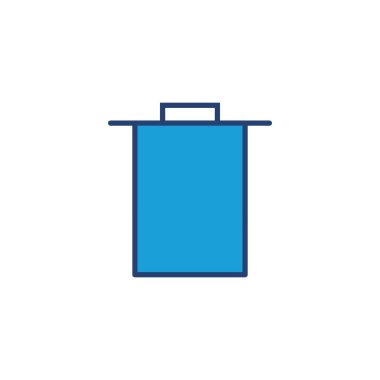 Çöp simgesi vektörü. Çöp kutusu simgesi. Simge vektörünü sil. çöp