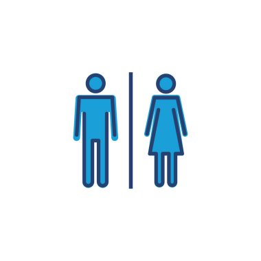 Tuvalet ikonu vektörü. Tuvalet ikon vektörü. Banyo tabelası. wc, tuvalet