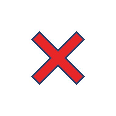 Vektör simgesini kapat. Simge vektörünü sil. çapraz işaret