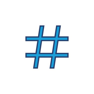 Etiket simgesi vektörü. hashtag sembolü