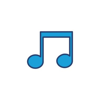 Müzik ikonu vektörü. nota simgesi vektörü
