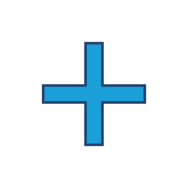 Artı simge vektörü. Artı simge ekle