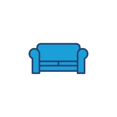 Koltuk simgesi vektörü. kanepe ikonu çizimi