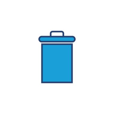 Çöp simgesi vektörü. Çöp kutusu simgesi. Simge vektörünü sil. çöp