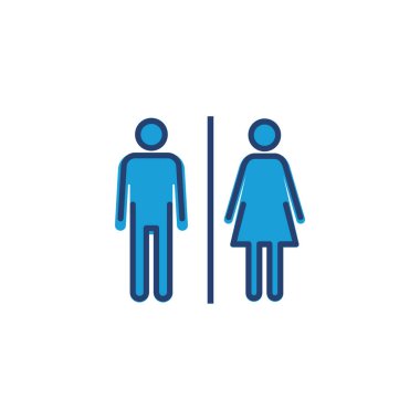 Tuvalet ikonu vektörü. Tuvalet ikon vektörü. Banyo tabelası. wc, tuvalet