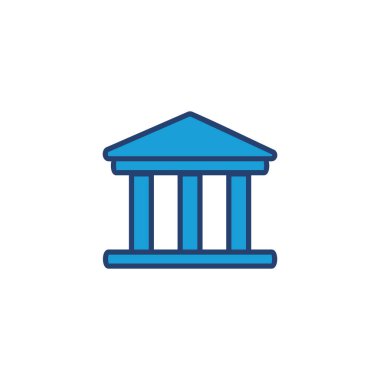 Banka simgesi vektörü. Banka vektör simgesi, müze, üniversite