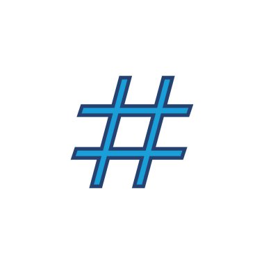 Etiket simgesi vektörü. hashtag sembolü