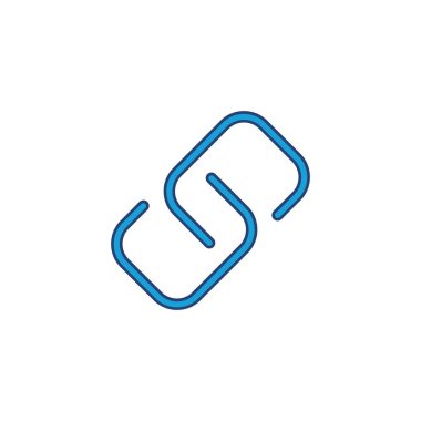 Bağlantı simgesi vektörü. Hiper bağlantı zinciri sembolü.