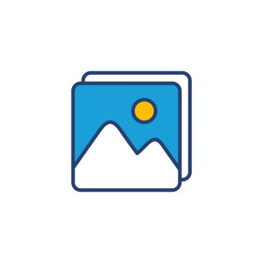 Resim simgesi vektörü. fotoğraf galerisi simgesi