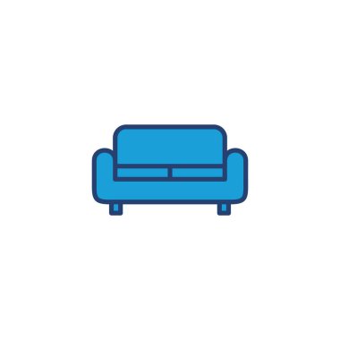 Koltuk simgesi vektörü. kanepe ikonu çizimi