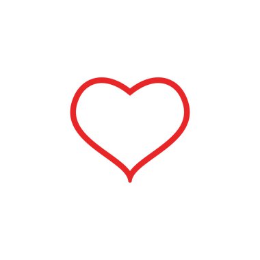 Aşk ikonu vektörü. Kalp ikonu vektörü. Simge vektörü gibi.