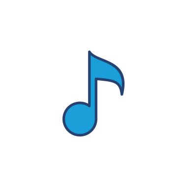 Müzik ikonu vektörü. nota simgesi vektörü