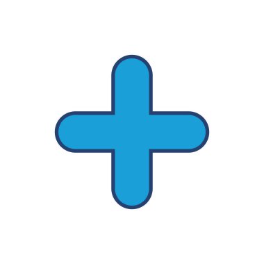 Artı simge vektörü. Artı simge ekle