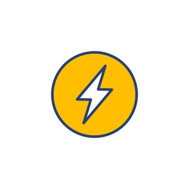 Güç simgesi vektörü. Güç Düğmesi Simgesi. Elektrik gücü.