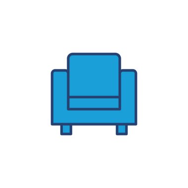 Koltuk simgesi vektörü. kanepe ikonu çizimi