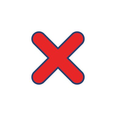 Vektör simgesini kapat. Simge vektörünü sil. çapraz işaret