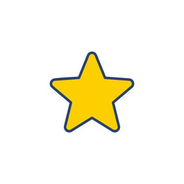 Yıldız Simgesi vektörü. derecelendirme simgesi vektörü favori yıldız simgesi