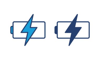 Batarya vektör simgesi. Şarj seviyesi. pil yükleme simgesi