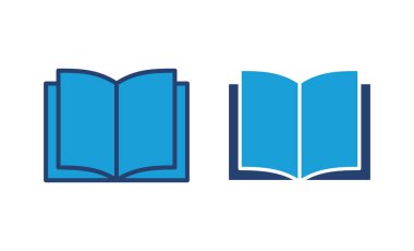 Kitap ikonu vektörü. Kitap simgesi vektörünü aç. Kitap simgesi
